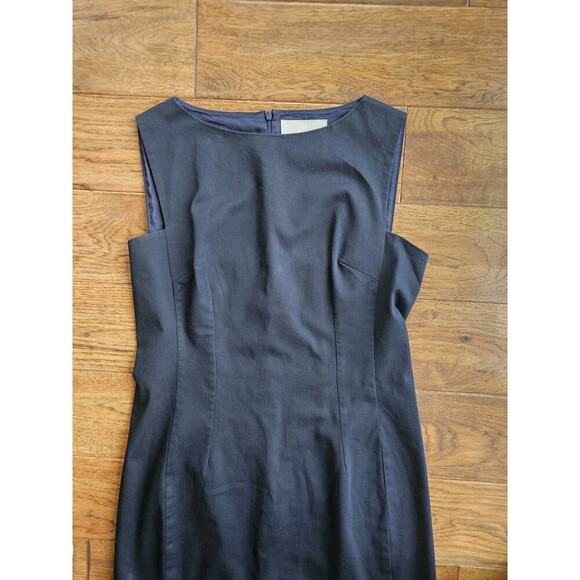 Lands' End Navy Blue Twill Sheath Dress Women's 8 Preppy Nautical Career Party - Picture 8 of 9